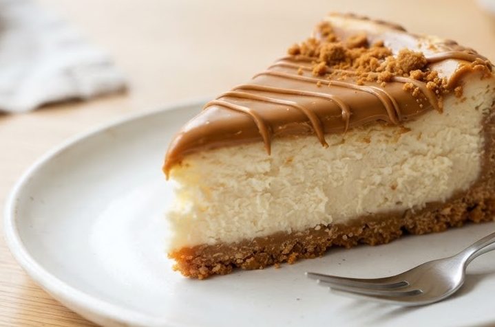 Caramel Biscuit Cheesecake — detail view