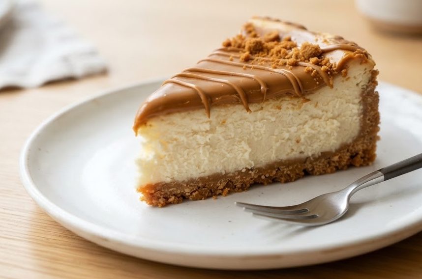 Caramel Biscuit Cheesecake — alternate view