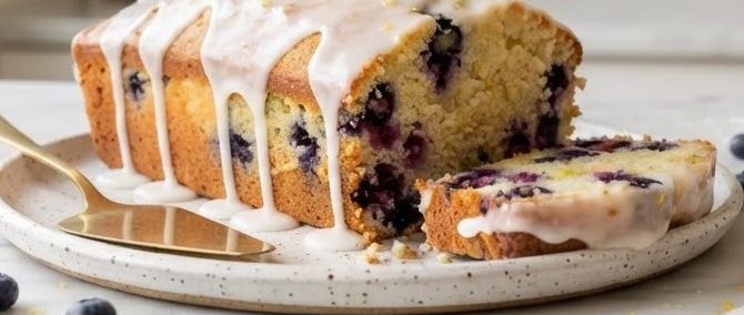 Lemon Blueberry Loaf — detail view