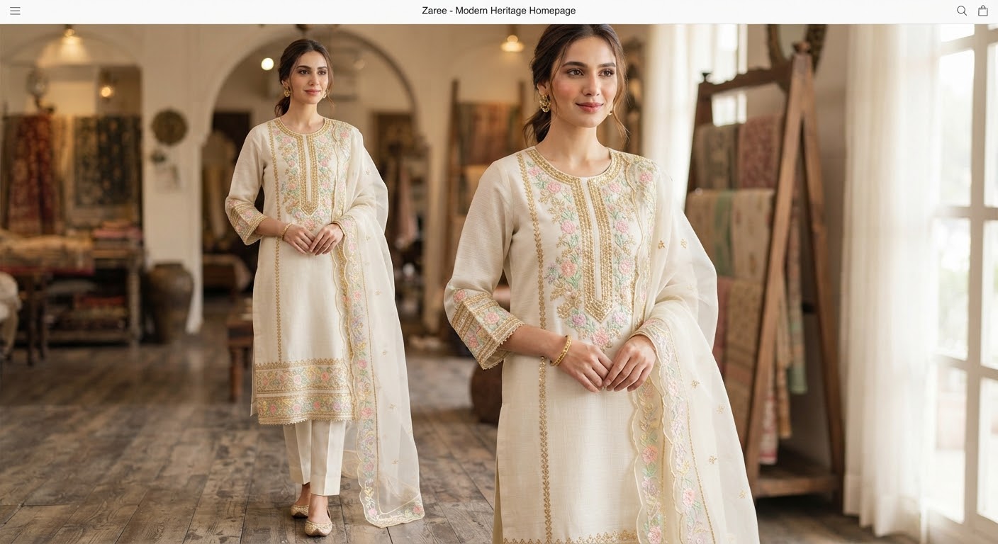 Ivory Rose Tilla — 3 Piece — Stitched
