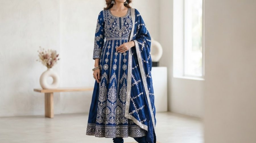 Noor Sapphire Chiffon — alternate view